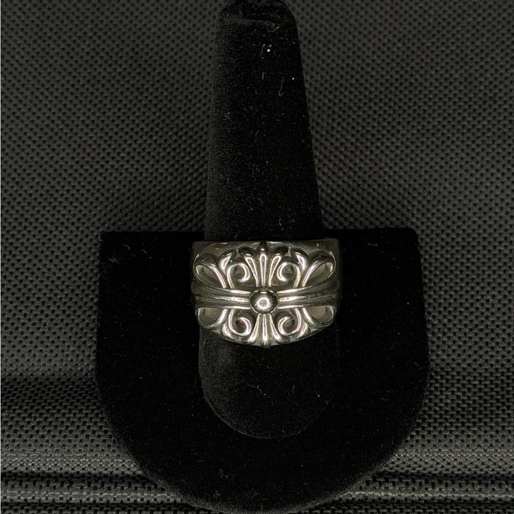 Chrome Hearts vintage Floral Cross Engraved Ring